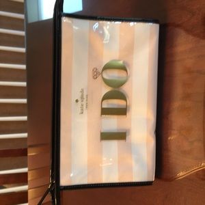 Kate Spade Wedding Belles I do I did cosmetic bag